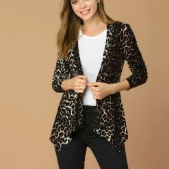 Allegra K Women's Halloween Long Sleeves Open Front Asymmetric Hem Lightweight Cardigan 84 Allegra K Women's Halloween Long Sleeves Open Front Asymmetric Hem Lightweight Cardigan