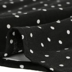 Allegra K Women's Polka Dots Peter Pan Contrast Collar Party Shirt Dress