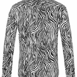 Allegra K Tops Men Vintage Leopard Print Button Down Long Sleeve Cotton Casual Shirt