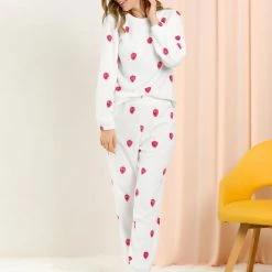 Allegra K Winter Flannel Pajama Sets For Women Cute Printed Long Sleeve Nightwear Top And Pants Loungewear Soft Sleepwears 107 Allegra K Winter Flannel Pajama Sets For Women Cute Printed Long Sleeve Nightwear Top And Pants Loungewear Soft Sleepwears