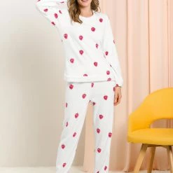 Allegra K Winter Flannel Pajama Sets For Women Cute Printed Long Sleeve Nightwear Top And Pants Loungewear Soft Sleepwears 108 Allegra K Winter Flannel Pajama Sets For Women Cute Printed Long Sleeve Nightwear Top And Pants Loungewear Soft Sleepwears