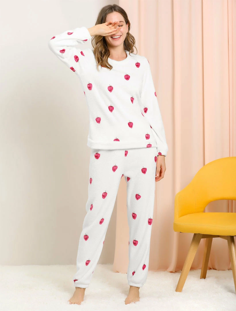 Allegra K Winter Flannel Pajama Sets For Women Cute Printed Long Sleeve Nightwear Top And Pants Loungewear Soft Sleepwears 54 Allegra K Winter Flannel Pajama Sets For Women Cute Printed Long Sleeve Nightwear Top And Pants Loungewear Soft Sleepwears