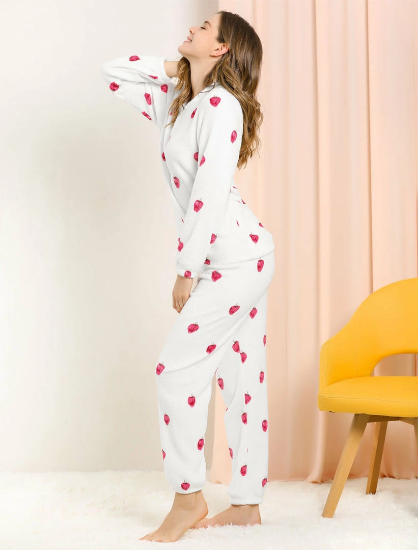 Allegra K Winter Flannel Pajama Sets For Women Cute Printed Long Sleeve Nightwear Top And Pants Loungewear Soft Sleepwears 55 Allegra K Winter Flannel Pajama Sets For Women Cute Printed Long Sleeve Nightwear Top And Pants Loungewear Soft Sleepwears