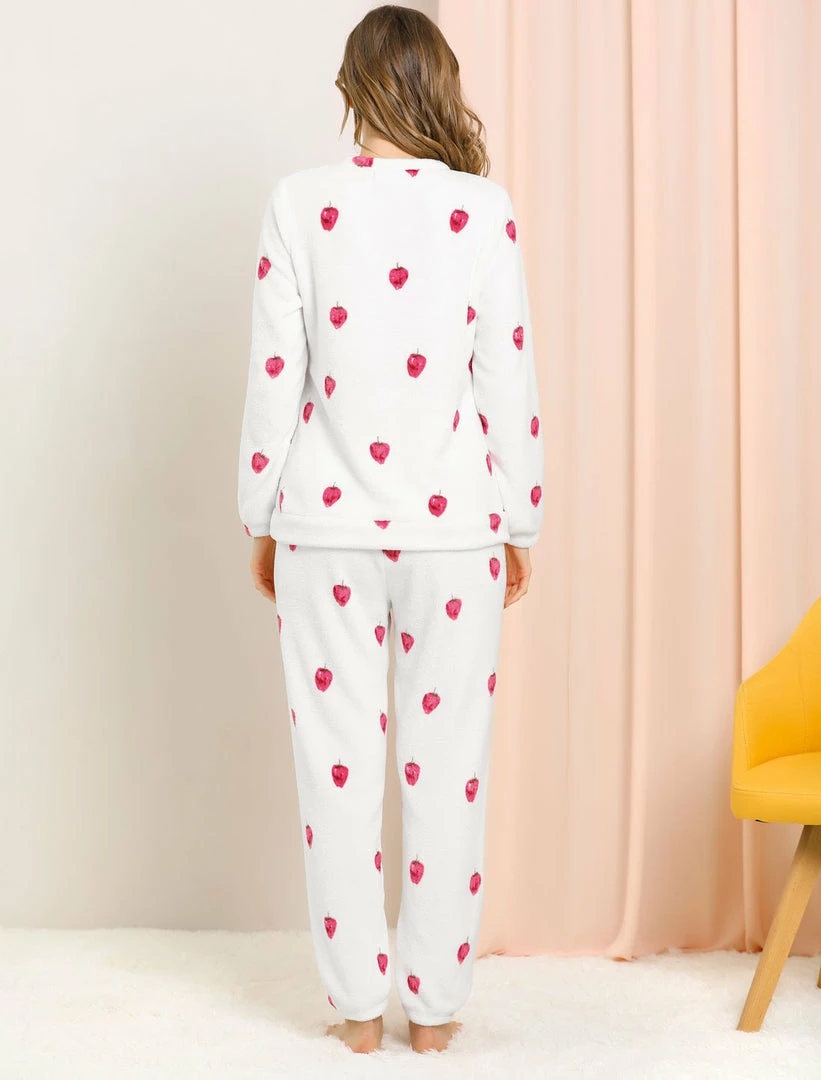 Allegra K Winter Flannel Pajama Sets For Women Cute Printed Long Sleeve Nightwear Top And Pants Loungewear Soft Sleepwears 56 Allegra K Winter Flannel Pajama Sets For Women Cute Printed Long Sleeve Nightwear Top And Pants Loungewear Soft Sleepwears