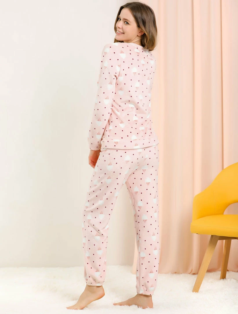 Allegra K Winter Flannel Pajama Sets For Women Cute Printed Long Sleeve Nightwear Top And Pants Loungewear Soft Sleepwears 38 Allegra K Winter Flannel Pajama Sets For Women Cute Printed Long Sleeve Nightwear Top And Pants Loungewear Soft Sleepwears
