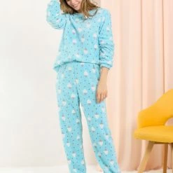 Allegra K Winter Flannel Pajama Sets For Women Cute Printed Long Sleeve Nightwear Top And Pants Loungewear Soft Sleepwears 95 Allegra K Winter Flannel Pajama Sets For Women Cute Printed Long Sleeve Nightwear Top And Pants Loungewear Soft Sleepwears