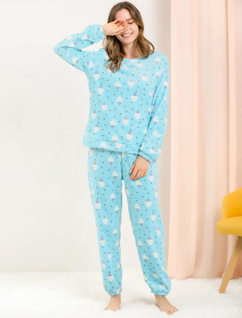 Allegra K Winter Flannel Pajama Sets For Women Cute Printed Long Sleeve Nightwear Top And Pants Loungewear Soft Sleepwears 42 Allegra K Winter Flannel Pajama Sets For Women Cute Printed Long Sleeve Nightwear Top And Pants Loungewear Soft Sleepwears