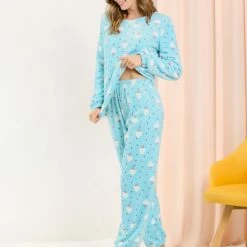 Allegra K Winter Flannel Pajama Sets For Women Cute Printed Long Sleeve Nightwear Top And Pants Loungewear Soft Sleepwears 97 Allegra K Winter Flannel Pajama Sets For Women Cute Printed Long Sleeve Nightwear Top And Pants Loungewear Soft Sleepwears