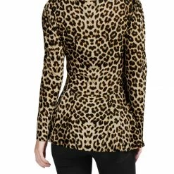 Allegra K 6507 Ladies Long Sleeves Scoop Neck Leopard Prints Peplum Shirt Women 86 Allegra K 6507 Ladies Long Sleeves Scoop Neck Leopard Prints Peplum Shirt Women