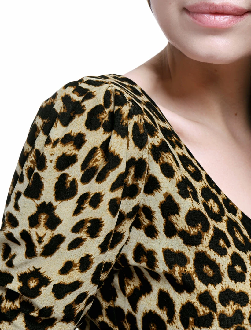 Allegra K 6507 Ladies Long Sleeves Scoop Neck Leopard Prints Peplum Shirt Women 33 Allegra K 6507 Ladies Long Sleeves Scoop Neck Leopard Prints Peplum Shirt Women