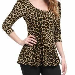 Allegra K 6507 Ladies Long Sleeves Scoop Neck Leopard Prints Peplum Shirt Women 82 Allegra K 6507 Ladies Long Sleeves Scoop Neck Leopard Prints Peplum Shirt Women