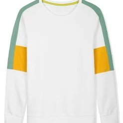 Allegra K Men's Color Block Sweatshirt Crew Neck Long Sleeves Pullover Jumper T-Shirt