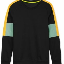 Allegra K Men's Color Block Sweatshirt Crew Neck Long Sleeves Pullover Jumper T-Shirt