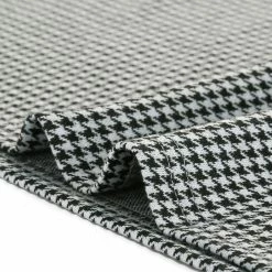 Allegra K Women's Work Office 3/4 Sleeve Boat Neck Houndstooth Top Blouse