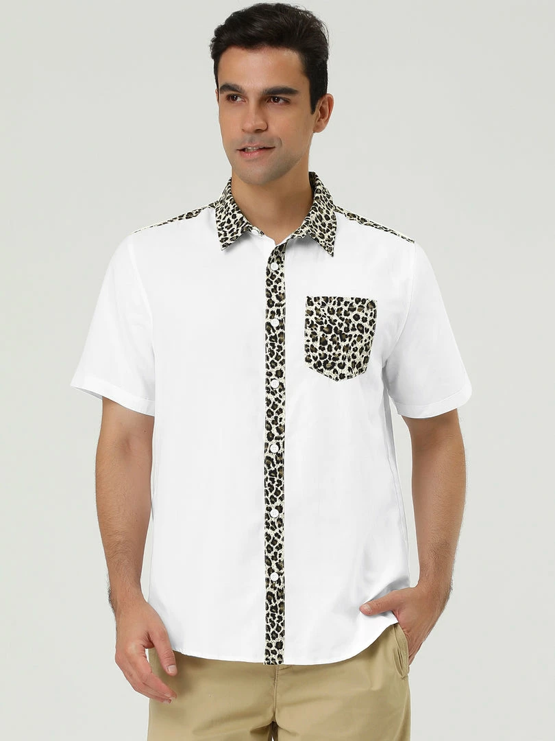 Allegra K 1310 8838 Men Summer Floral Print Pocket Short Sleeve Button Down Hawaiian Shirt 56 Allegra K 1310 8838 Men Summer Floral Print Pocket Short Sleeve Button Down Hawaiian Shirt