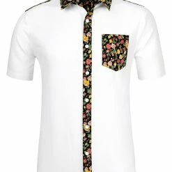 Allegra K 1310 8838 Men Summer Floral Print Pocket Short Sleeve Button Down Hawaiian Shirt 121 Allegra K 1310 8838 Men Summer Floral Print Pocket Short Sleeve Button Down Hawaiian Shirt