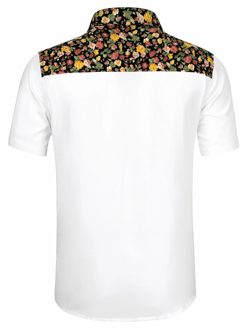 Allegra K 1310 8838 Men Summer Floral Print Pocket Short Sleeve Button Down Hawaiian Shirt 61 Allegra K 1310 8838 Men Summer Floral Print Pocket Short Sleeve Button Down Hawaiian Shirt