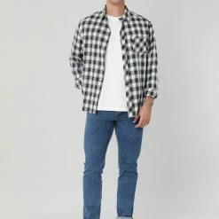 Allegra K Men's Check Shirts Long Sleeve Button Down Casual Western Plaid Shirt 60 Allegra K Men's Check Shirts Long Sleeve Button Down Casual Western Plaid Shirt