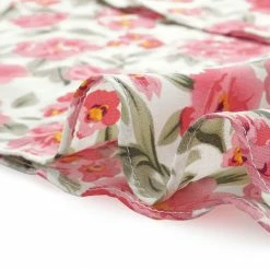 Allegra K Women's V Neck Layered Cap Sleeve Ruffle Valentine's Day Floral Mini Dress