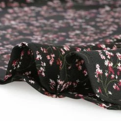 Allegra K Women's Pleated V-neck Long Sleeve Floral Faux Pocket Shirt Blouse