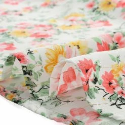 Allegra K Women's Ruffle Floral 3/4 Sleeve A-line V Neck Flare Dress