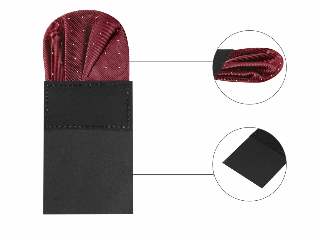 Allegra K Pre-Folded Polka Dots Round Stain Pocket Squares On Card For Men Suit Accessories 5 Allegra K Pre-Folded Polka Dots Round Stain Pocket Squares On Card For Men Suit Accessories