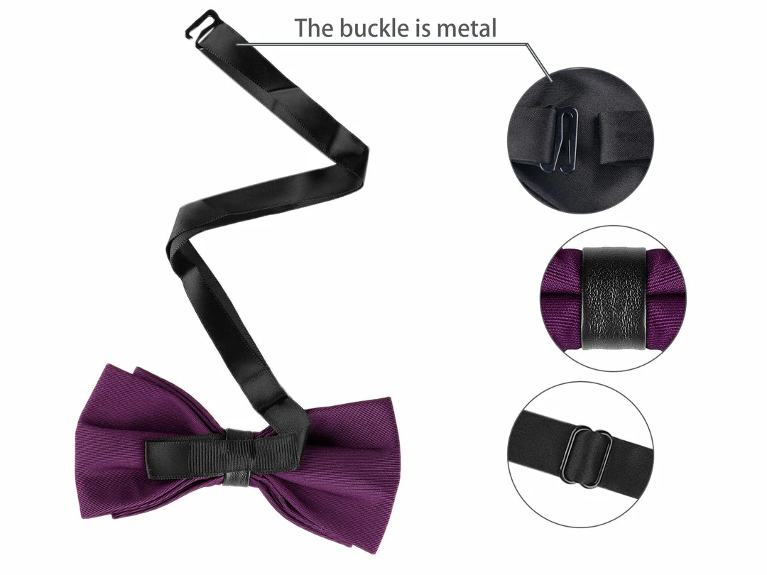Allegra K Formal Solid Adjustable Straps Pre-Tied Bow Ties For Women Men Bowties Accessories 21 Allegra K Formal Solid Adjustable Straps Pre-Tied Bow Ties For Women Men Bowties Accessories