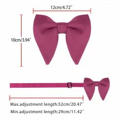 Allegra K Accessories Solid Pre-tied Bow Ties For Women Men Formal Party Prom Bowties Velvet