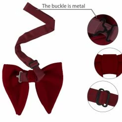 Allegra K Accessories Solid Pre-tied Bow Ties For Women Men Formal Party Prom Bowties Velvet