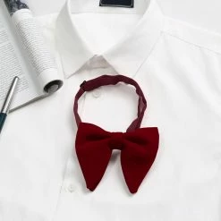 Allegra K Accessories Solid Pre-tied Bow Ties For Women Men Formal Party Prom Bowties Velvet