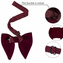 Allegra K Accessories Solid Pre-tied Bow Ties For Women Men Formal Party Prom Bowties Velvet