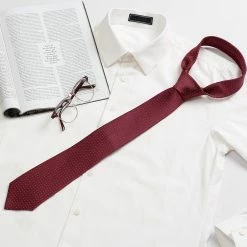 Allegra K Formal Ties Self Tie Business Dotted Necktie For Men