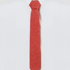 Allegra K Solid Color Cotton Cloth Winter Formal Casual Ties Skinny Self Tie Narrow Slim Necktie For Men