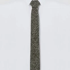 Allegra K Solid Color Cotton Cloth Winter Formal Casual Ties Skinny Self Tie Narrow Slim Necktie For Men