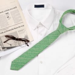 Allegra K Solid Color Cotton Cloth Winter Formal Casual Ties Skinny Self Tie Narrow Slim Necktie For Men