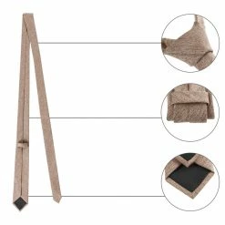 Allegra K Solid Color Cotton Cloth Winter Formal Casual Ties Skinny Self Tie Narrow Slim Necktie For Men