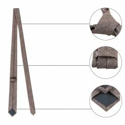 Allegra K Solid Color Cotton Cloth Winter Formal Casual Ties Skinny Self Tie Narrow Slim Necktie For Men