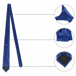 Allegra K Classic Solid Grid Patterned Necktie Formal Dress Neckwear Business Check Ties For Men