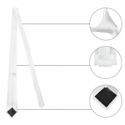 Allegra K Accessories Classic Solid Color Formal Casual Ties Self Tie Glossy Business Neckties For Men