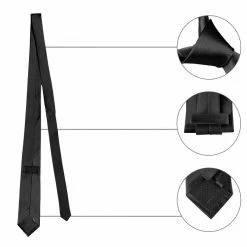Allegra K Accessories Classic Solid Color Formal Casual Ties Self Tie Glossy Business Neckties For Men