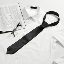 Allegra K Accessories Classic Solid Color Formal Casual Ties Self Tie Glossy Business Neckties For Men