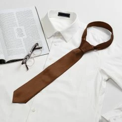 Allegra K Accessories Classic Solid Color Formal Casual Ties Self Tie Glossy Business Neckties For Men