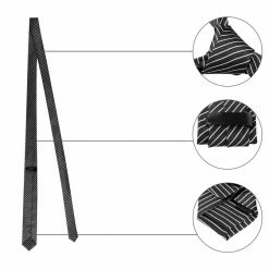 Allegra K Accessories Classic Self-Tied Stripe Necktie Skinny Tie Slim Ties For Women Men