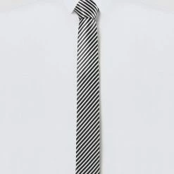 Allegra K Accessories Classic Self-Tied Stripe Necktie Skinny Tie Slim Ties For Women Men
