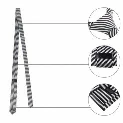 Allegra K Accessories Classic Self-Tied Stripe Necktie Skinny Tie Slim Ties For Women Men
