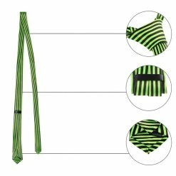 Allegra K Accessories Classic Self-Tied Stripe Necktie Skinny Tie Slim Ties For Women Men