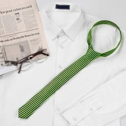 Allegra K Accessories Classic Self-Tied Stripe Necktie Skinny Tie Slim Ties For Women Men