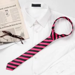 Allegra K Accessories Classic Self-Tied Stripe Necktie Skinny Tie Slim Ties For Women Men