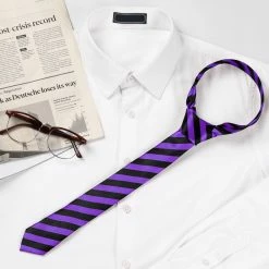 Allegra K Accessories Classic Self-Tied Stripe Necktie Skinny Tie Slim Ties For Women Men