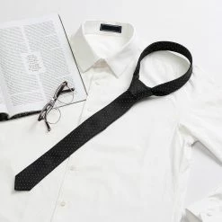 Allegra K Accessories Fashion Polka Dots Formal Casual Narrow Slim Ties Self Tie Business Necktie For Men